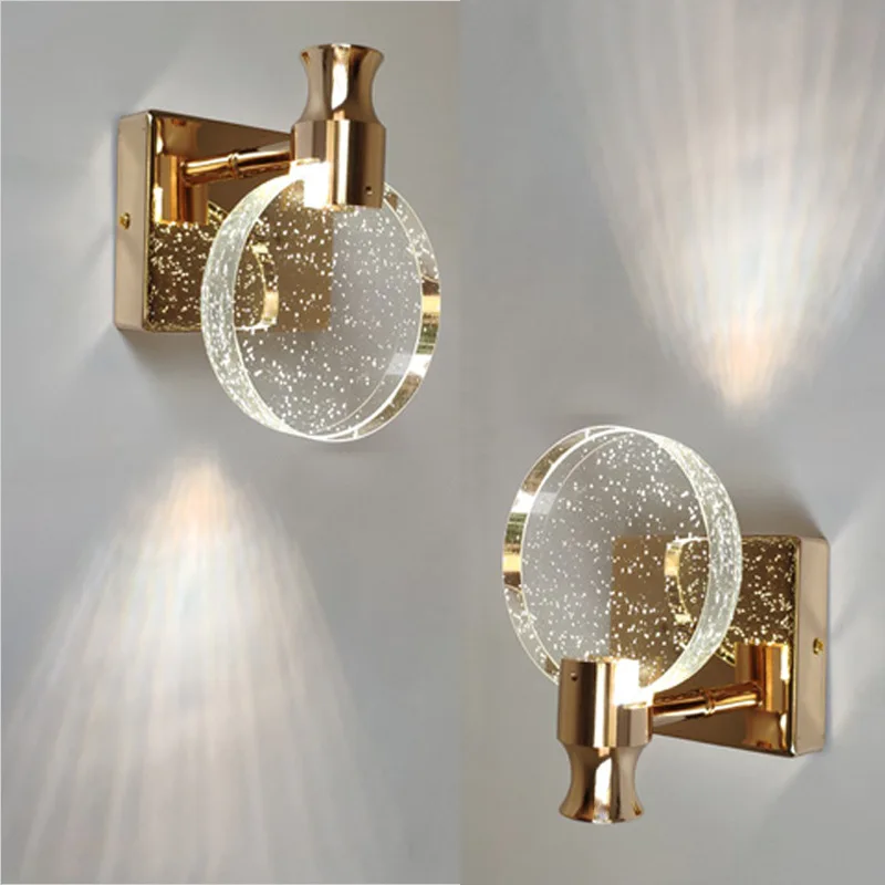 

Luxury Crystal Wall Lamp for Bedroom Living Room Bathroom Mirror Front Lamp Makeup Lamp Wall Lights Mirror Light Home Decor