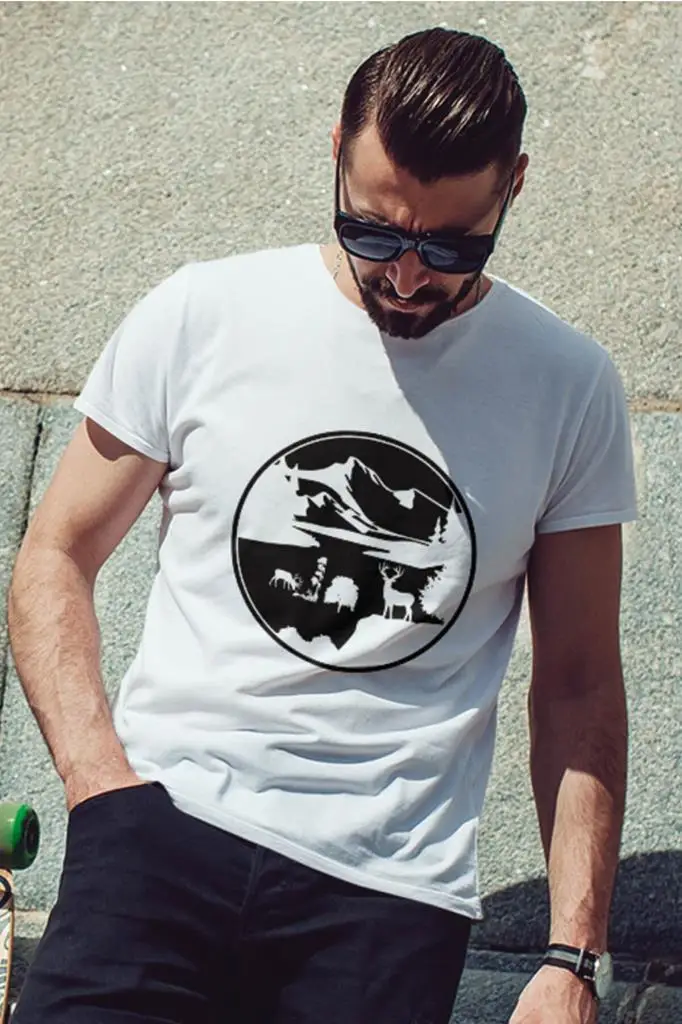 

View White Outdoor Mens Tshirt-T-Shirt