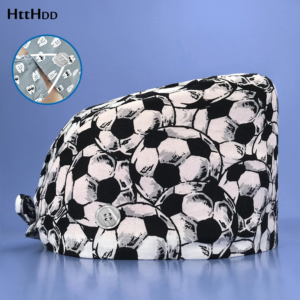 

Unisex Pet groomer adjustable breathable spa scrub hat long hair available work cap nurse multicolor print fashion scrub hat new