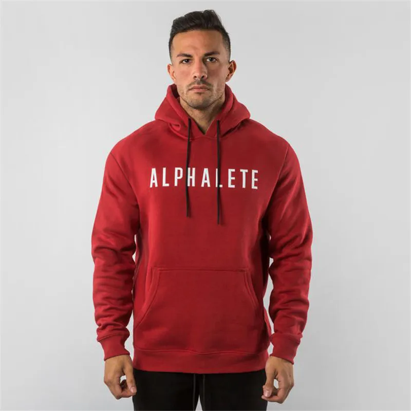 Бренд ALPHALETE для мужчин s фитнес Толстовка Спортивная Осенняя толстовка с капюшоном хип-хоп модная Толстовка уличная толстовка спортивные костюмы для мужчин