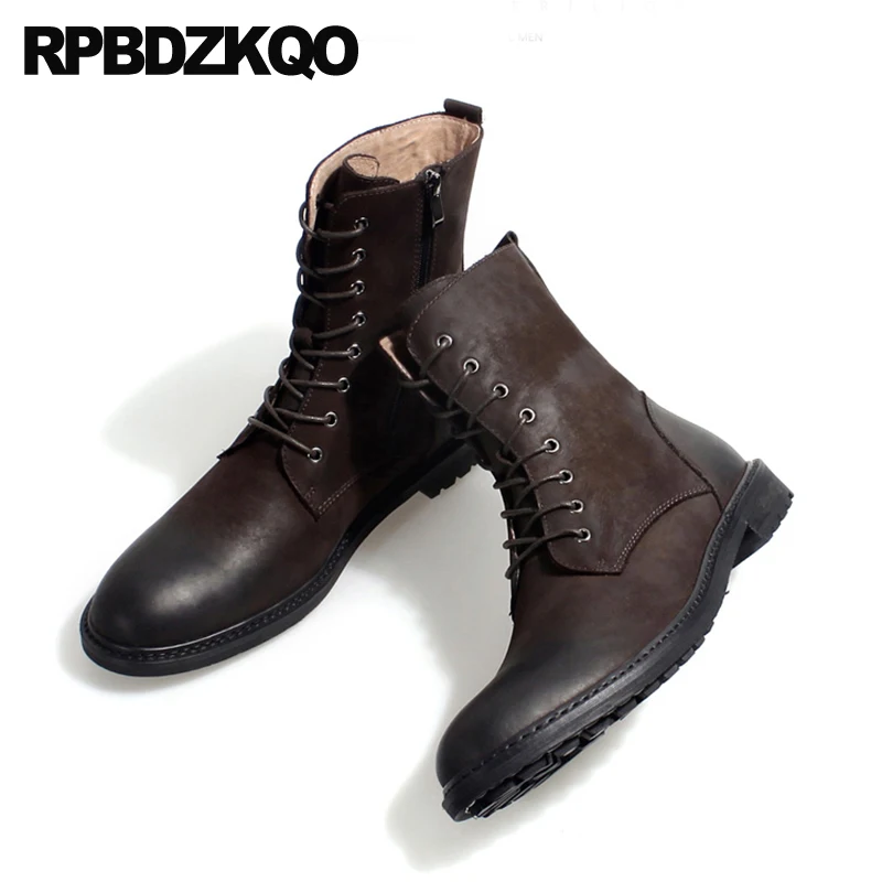 Ботильоны на меху из кожи с натуральным лицевым покрытием коричневые ботинки в