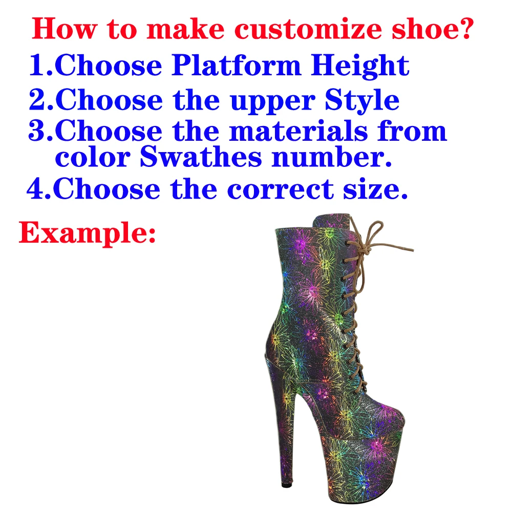 

Shinny PU--Customize Style Pole dance shoes
