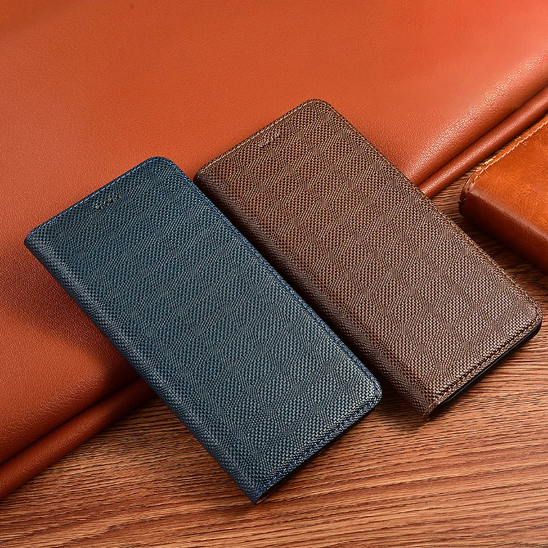

Cowhide Genuine Leather Case for Huawei Honor Play 3 3E 4T Pro Flip Cover Anti-fall Protective Cases