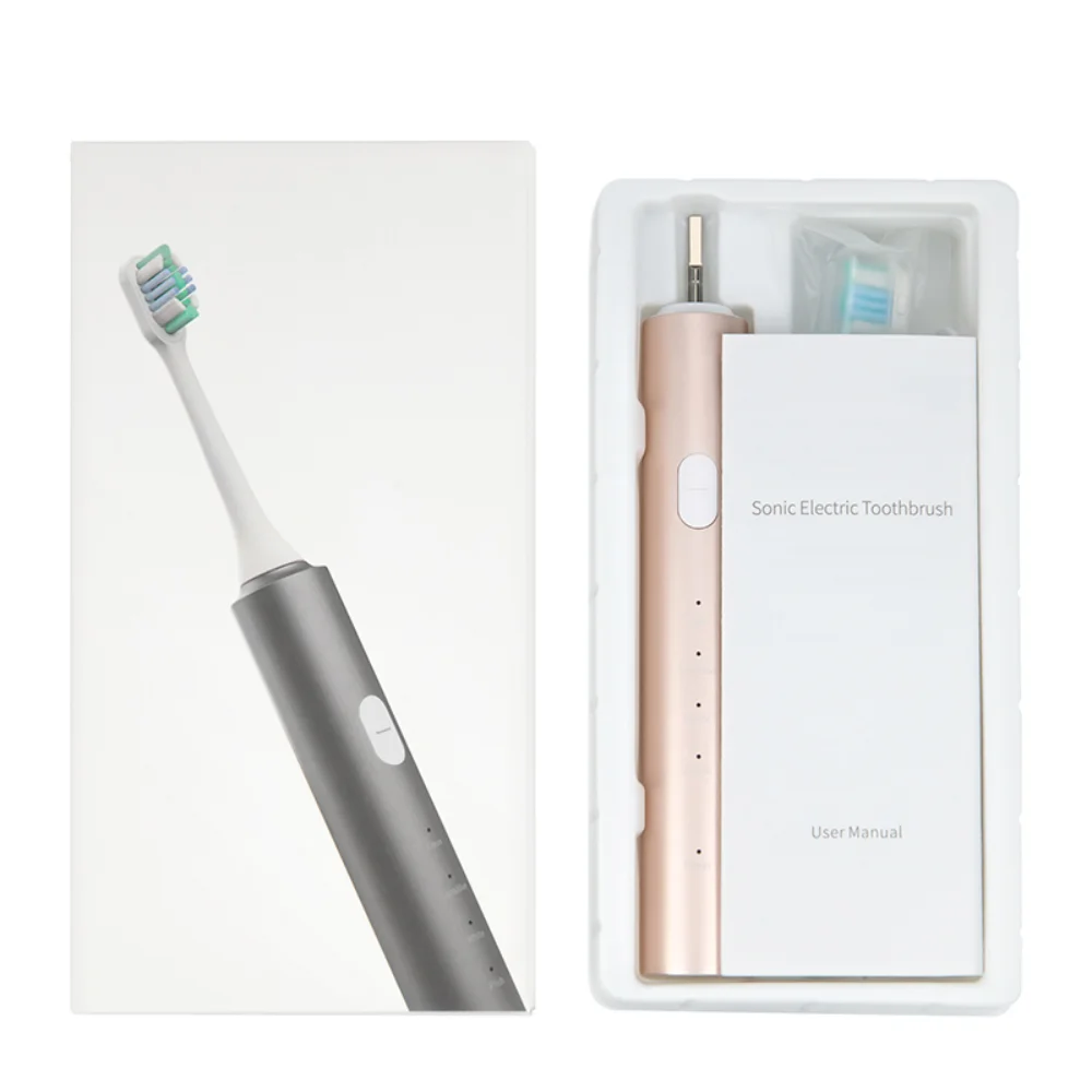 

Sonic Electric Toothbrush Adults USB Type-C Charging Ipx7 Waterproof Metal Fuselage Whitening Teeth Intelligent Timing Travel