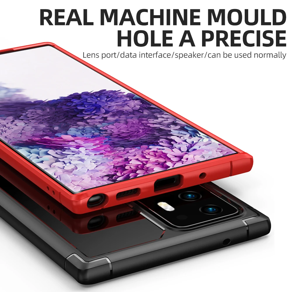 Чехол для Samsung Note 20 силиконовый акриловый Гибридный противоударный Прозрачный