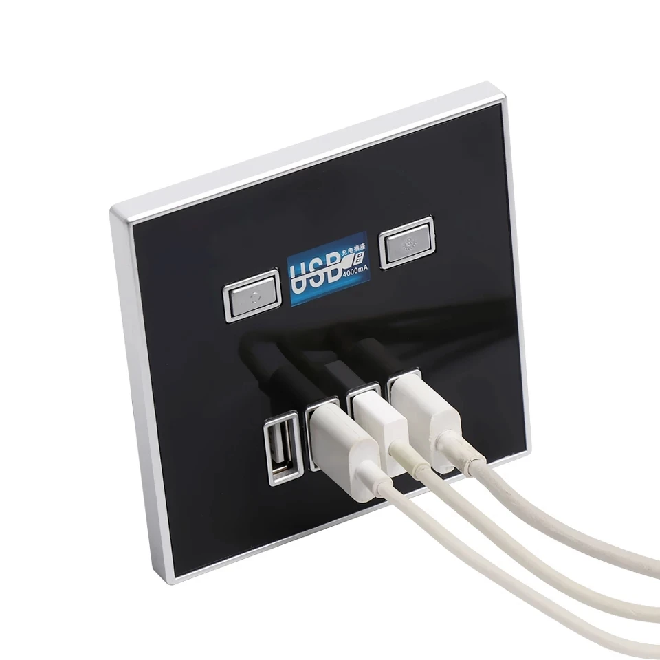 Бесплатная доставка USB 5 В 4A настенная розетка зарядное устройство держатель 86 мм