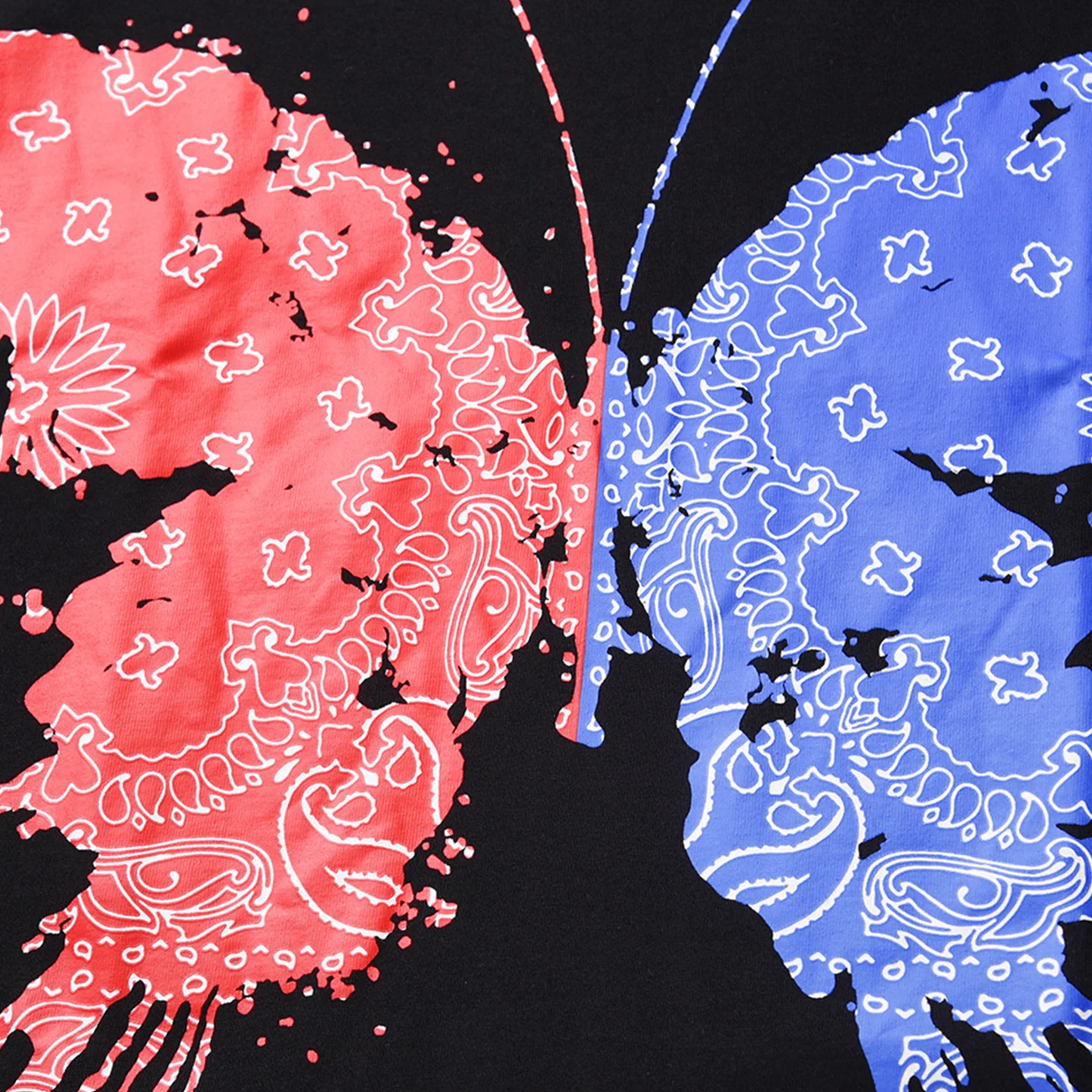 

2021 Summer Casual Harajuku T-Shirt Streetwear Retro Cashew Butterfly Print Tshirt Hip Hop Loose Cotton Short Sleeve Shirts