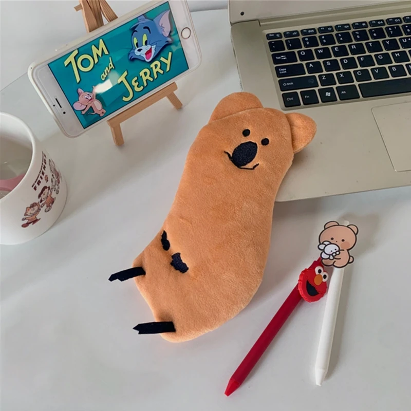 

P82F Kawaii Animal Koala Soft Plush Pencil Case Pen Bag Student Girl Portable Storage