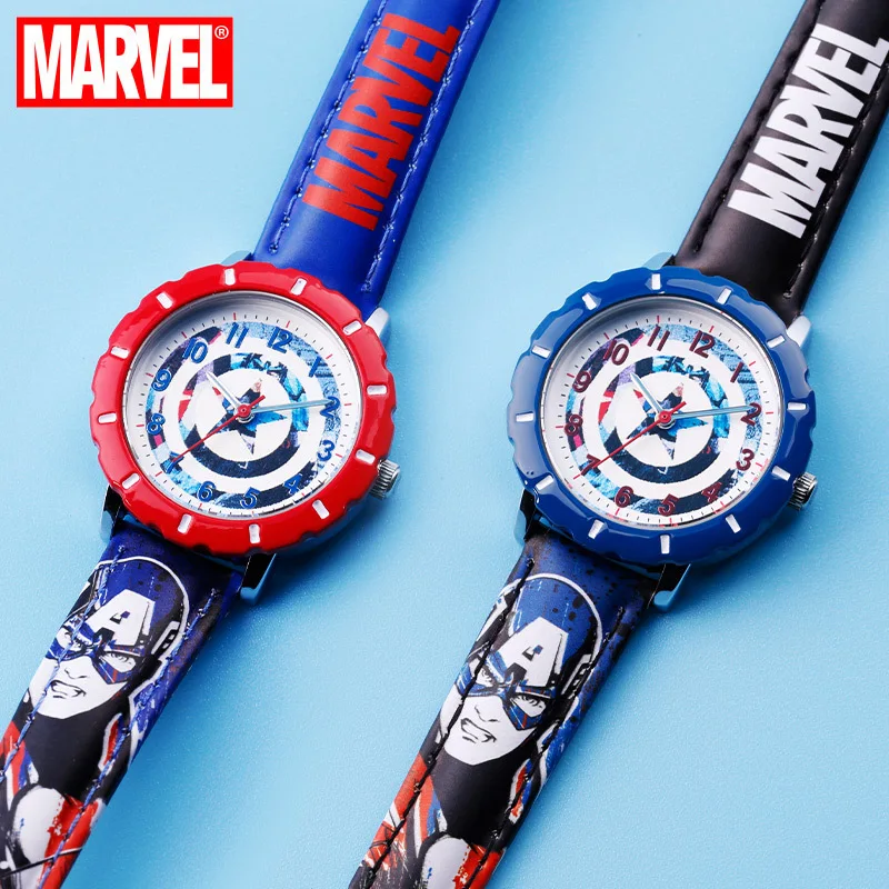 Детские часы с героями Диснея Мстители 3 кварцевые Marvel Капитан Америка Железный