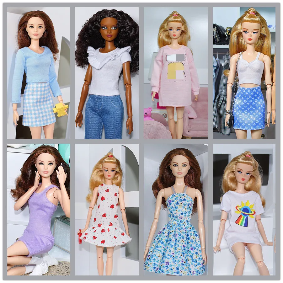 Limited collection Clothes set / Original T Shirt top shorts Dress Outfit clothing For 1/6 BJD Xinyi FR ST Barbie Doll|Куклы| |