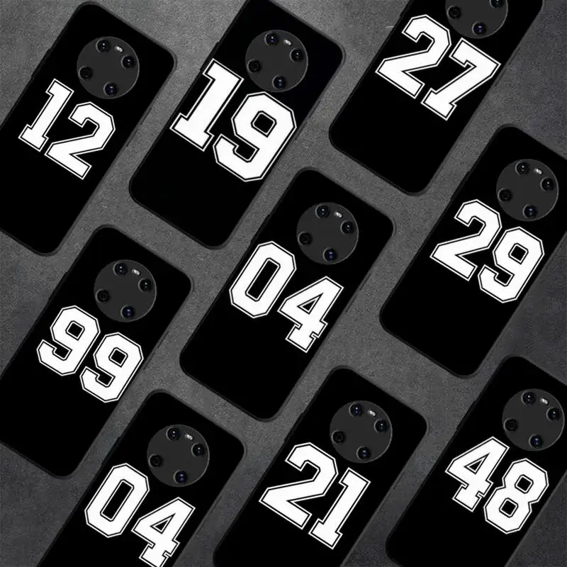 

Custom Football Lucky number Phone Case For Huawei Y 5 Y62019 Y52018 Y92019 Luxury case for 9prime2019