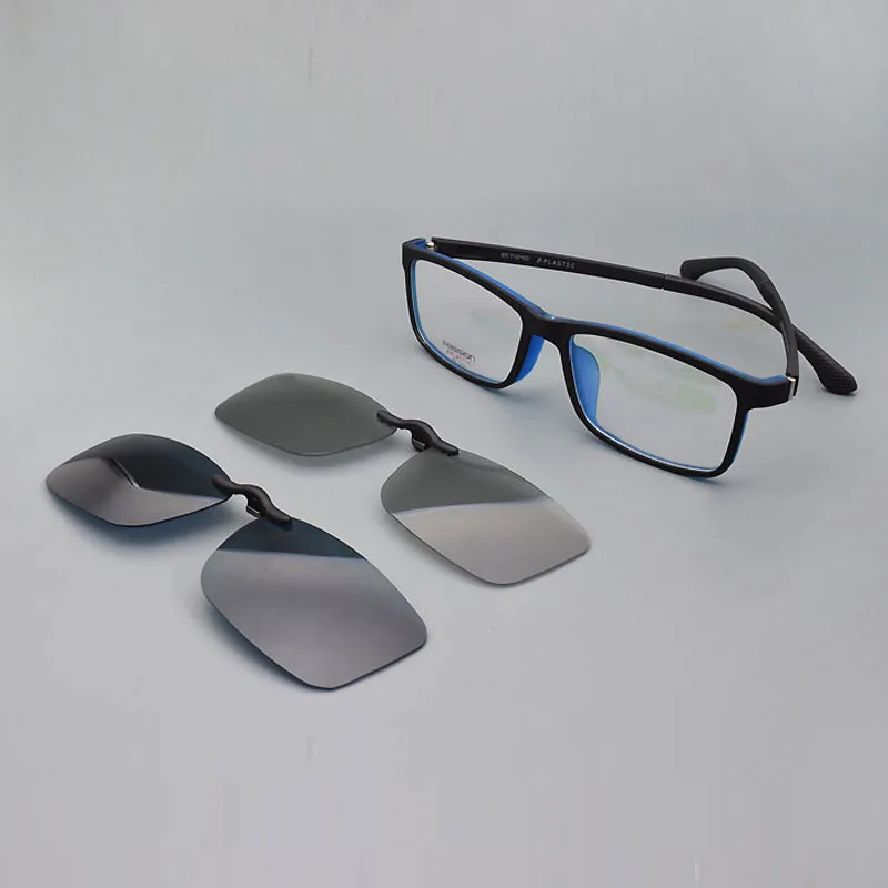 Оправа для очков Мужская Полная оправа с магнитными зажимами 3d-пленка