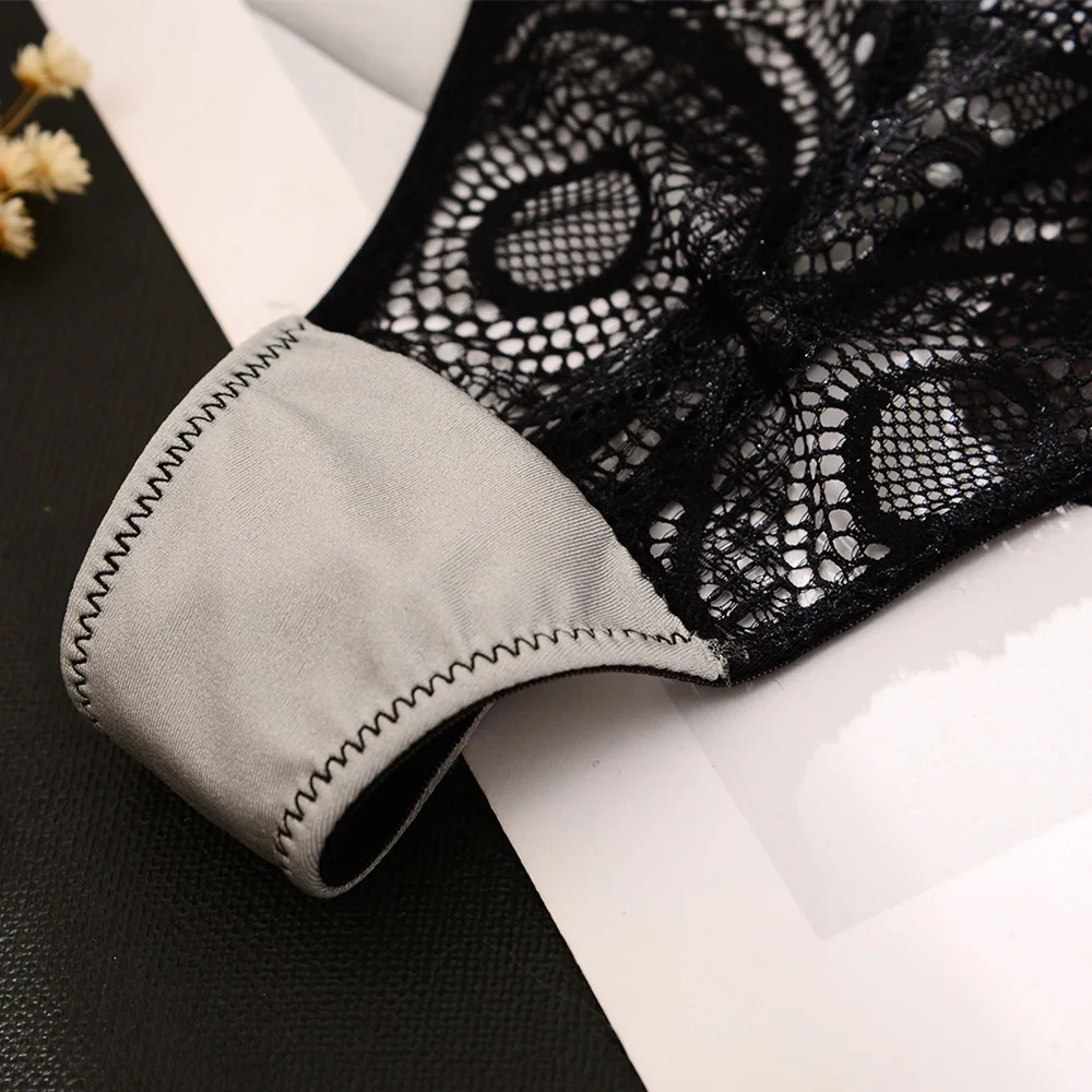 1 шт. сексуальные кружевные Сатиновые стринги Прозрачное нижнее белье бесшовные
