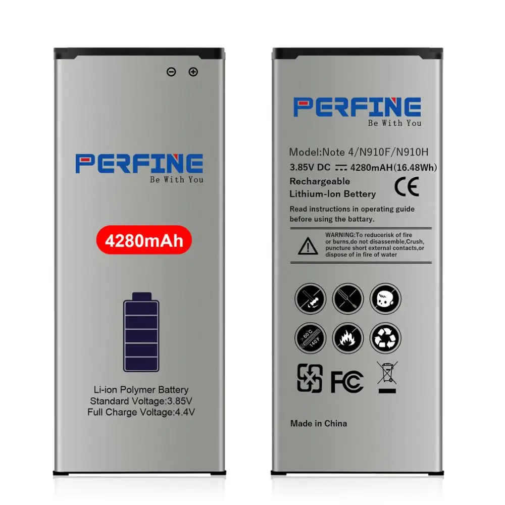 Аккумулятор для Samsung Galaxy Note 4 4280 мА · ч мобильный телефон N910C N910F EB-BN910BBE | Мобильные