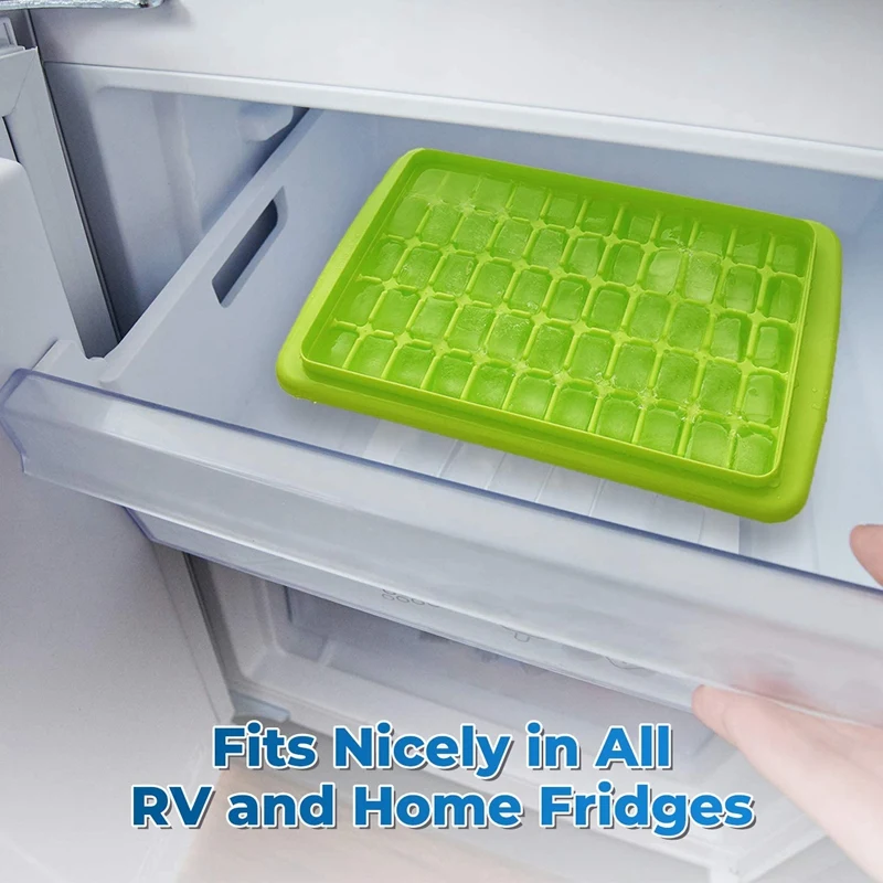 Квадратный поднос для льда с крышкой и корзиной 55 мини-подносов морозильной