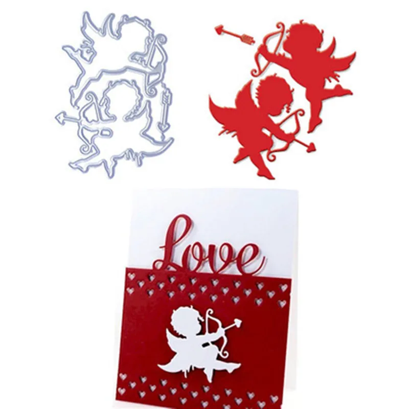 

Cupid Angle Stencil Metal Cutting Dies For Scrapbooking Cupid's Arrow DIY Album Card Craft Decoration Dies Scrapbooking