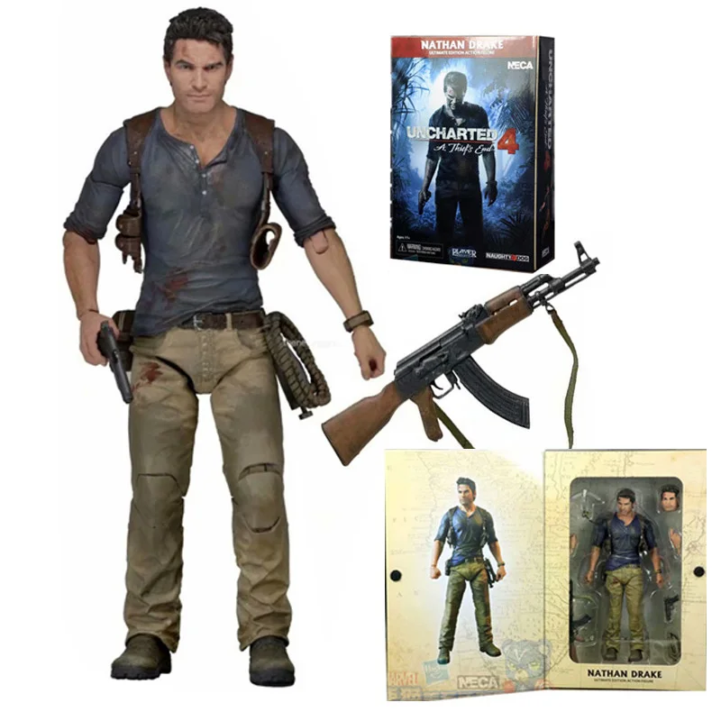NECA Uncharted 4 A краж с концом Нейтан Дрейк Ultimate Edition экшн фигурка модель