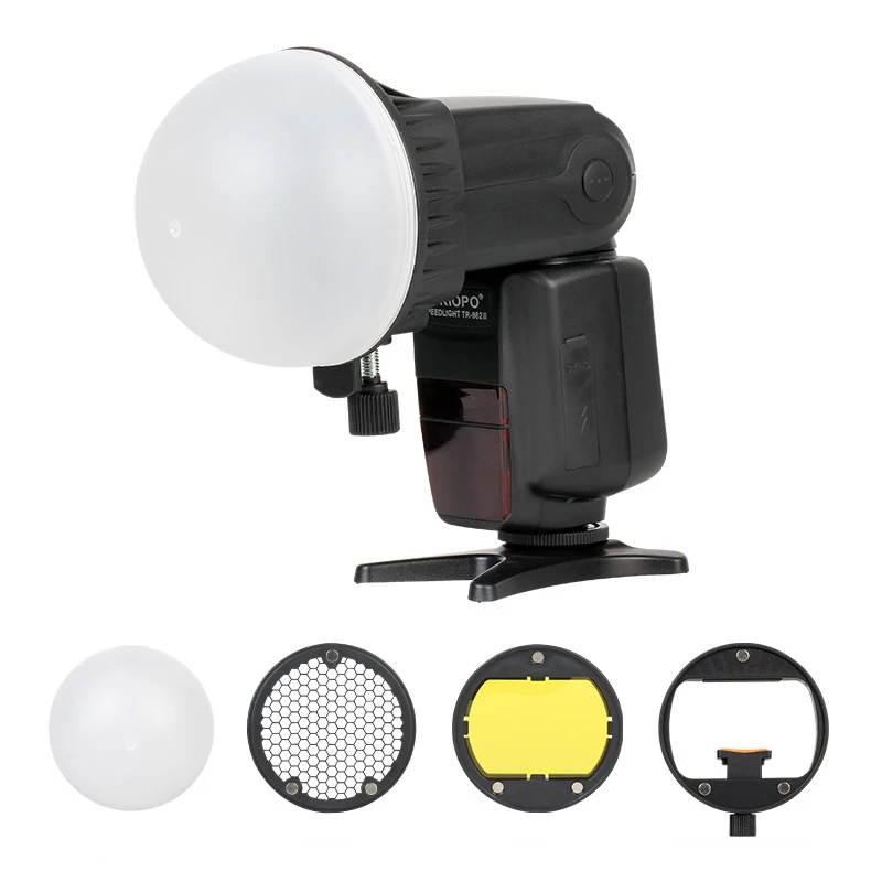 TRIOPO MagDome Color Filter Reflector Honeycomb Diffuser Ball Photo Accessories Kits For GODOX TT600 TT520 YONGNUO Flash Replace |