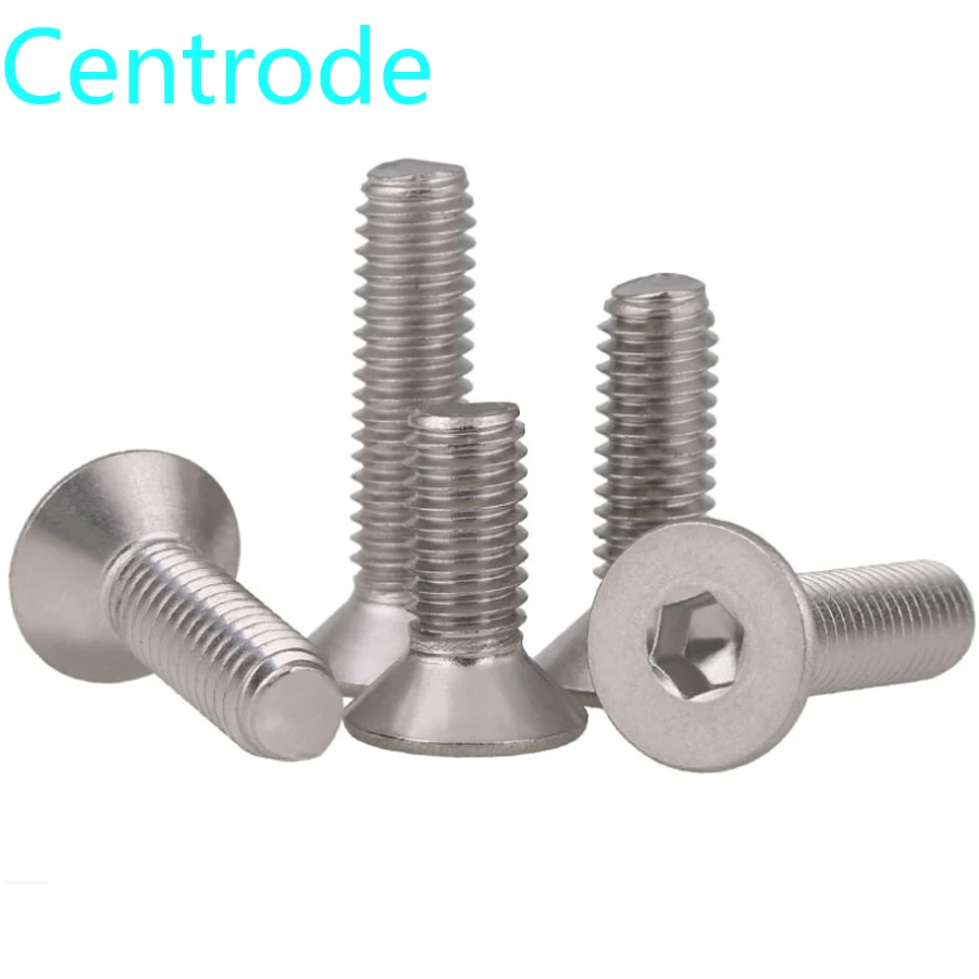 Нержавеющая сталь плоская головка винта потайная Шестигранная розетка болт