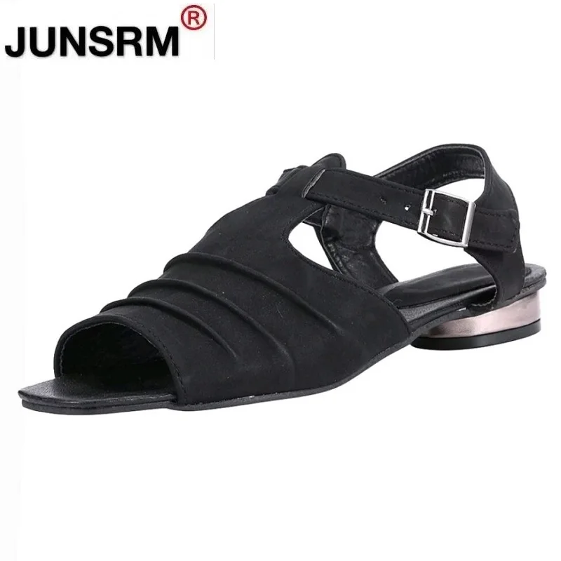 

Summer Women Flat Sandals Pu Leather Open Toe Ladies Beach Shoes Buckle Strap Casual Female Sandals Big Size Zapatos De Mujer