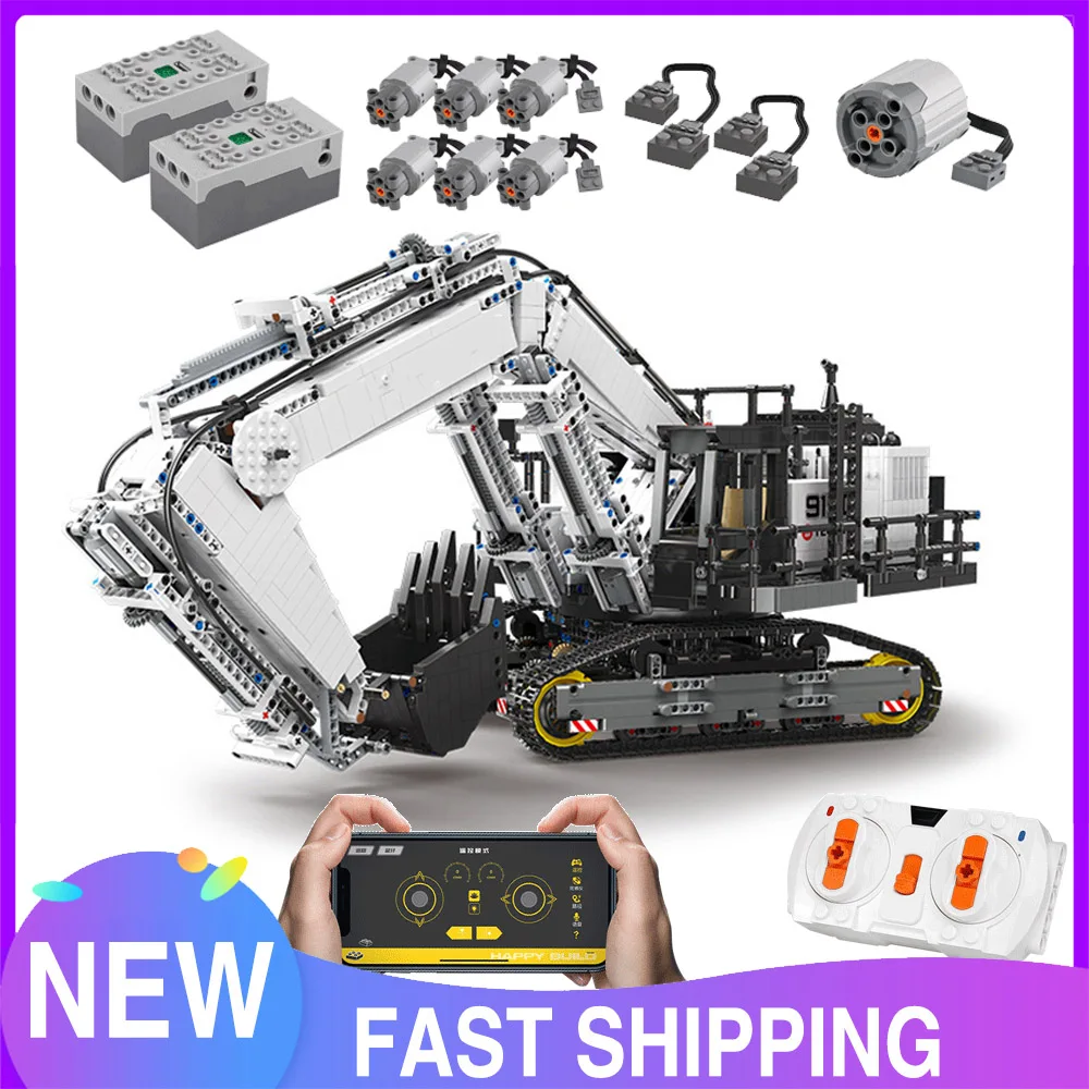 

High-tech Building Blocks Liebherrs R 9800 Excavator Compatible With 42100 Truck Car Model Bricks Kids Christmas Toys Gifts