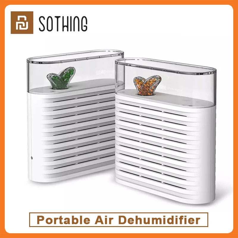 

Original SOTHING Mini Portable Plant Air Dehumidifier 150ml Rechargeable Reuse Air Dryer Moisture Absorber For Home