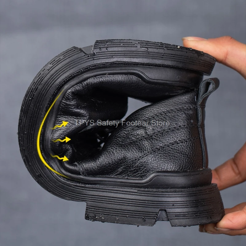 

Male Work Safety Shoes Indestructible Work Shoes Black Men Waterproof Protective Shoe Puncture-Proof Security Footwear Steel Toe
