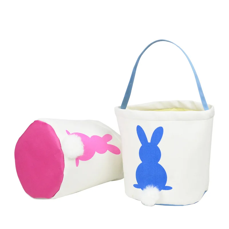 

1 Pcs Bag Handbag Rabbit Bunny Easter Candy Snack Basket Cookies Pocket Kids Gift EIG88