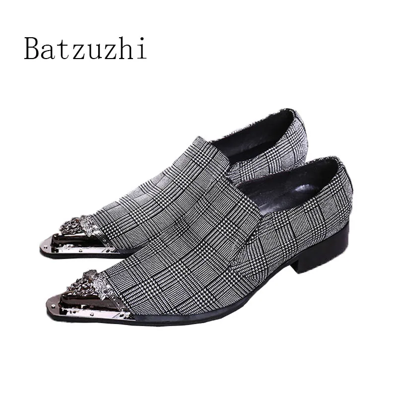 Красивые серые мужские классические туфли ntparker больших размеров с острым