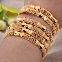 6pcslot small butterfly afro bangles gold color bangle for women dubai bride wedding bracelet african arab jewelry middle east