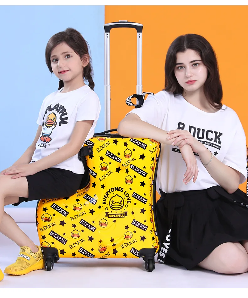 20/24 дюймов мультфильм детский Багаж многофункциональный может кататься сумка в виде скутера водонепроницаемый износостойкий чемоданы и дорожные сумки