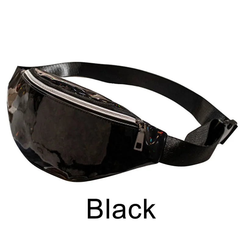 black2 LITTHING модная сумка на пояс для женщин и мужчин, цветная сумка на пояс унисекс, сумка на пояс, сумка на молнии для мобильного телефона, сумка на пояс - Цвет: black2