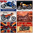 Винтаж мотоциклы металлическая жестяная вывеска старика Triumph двигатель Wall Art плакат Mancave живопись Бар Паб гараж; Клуб настенная тарелка Декор WY17