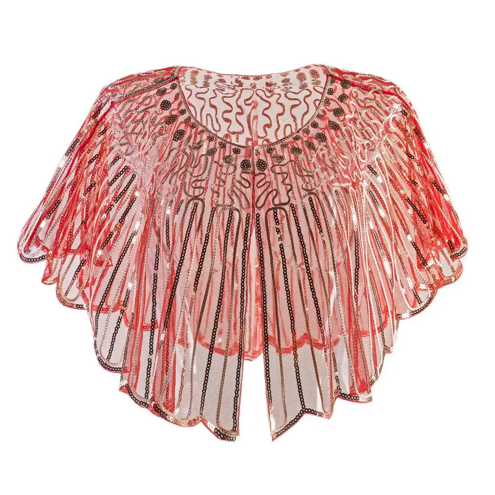 

Cloak Women Solid Sequined Cardigan Evening Capes Short Shawl Coat Ponchos Mujer Elegantes Cape Poncho Women