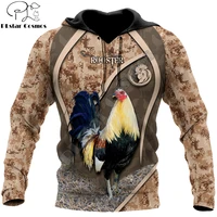 farm rooster pattern 3d all over printed autumn men hoodies unisex casual pullover zip hoodie streetwear sudadera hombre dw0580