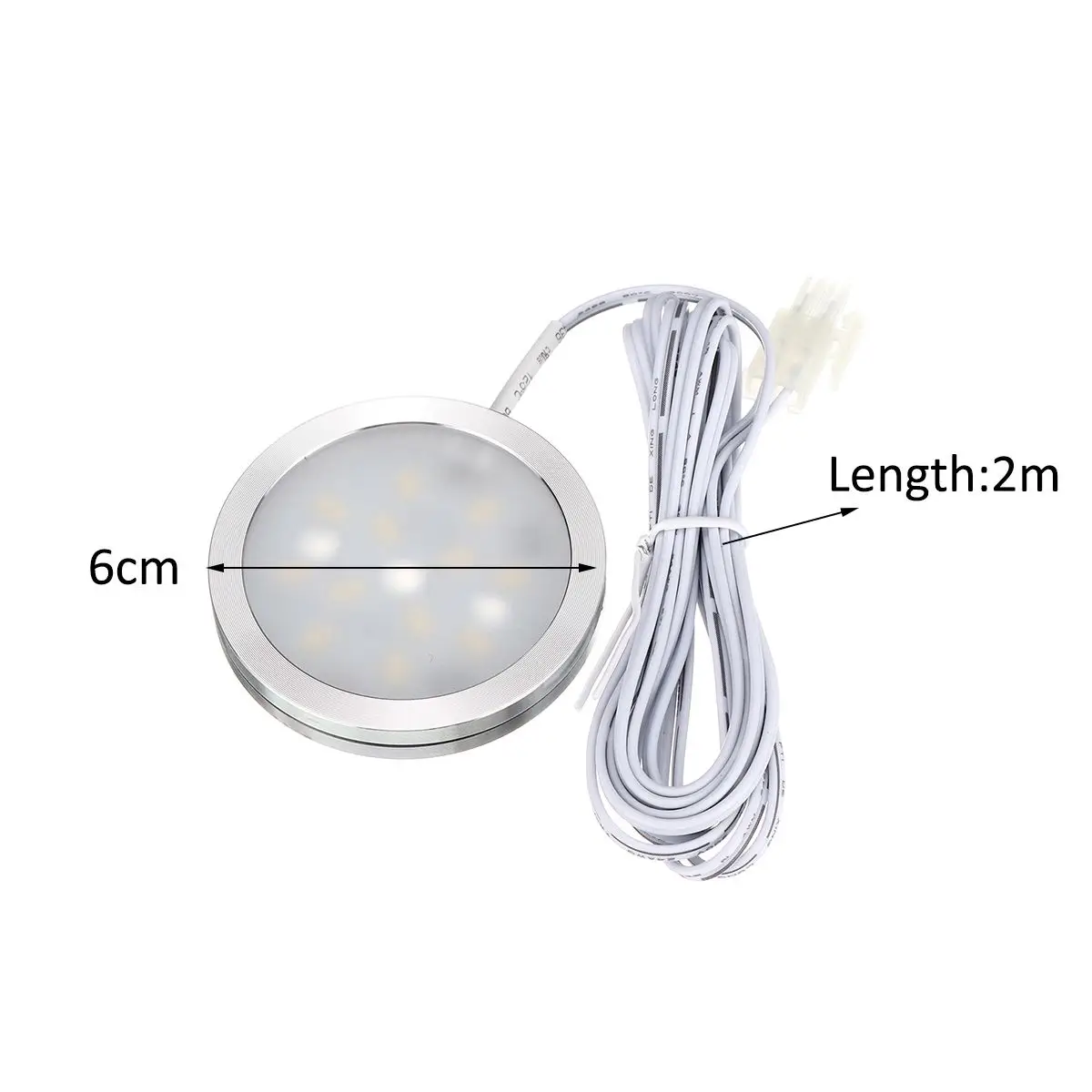 

6 Pcs 2.5W Round LED Under Wall Cabinet Light Closet Light Wardrobe Cupboard Drawer Closet Bedroom Kitchen Counter Night Light