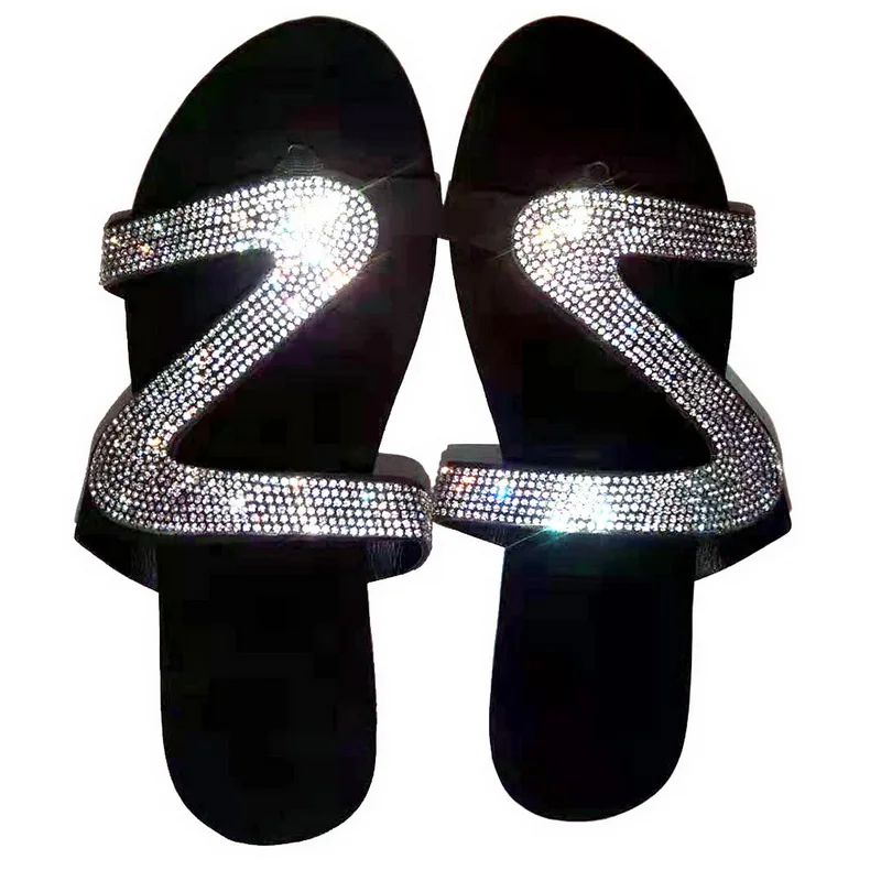 silver(style2) Вьетнамки; Zapatos De Mujer; модные шлепанцы с бантом; женские нескользящие шлепанцы; летняя пляжная обувь без застежки на плоской подошве - Color: silver(style2)