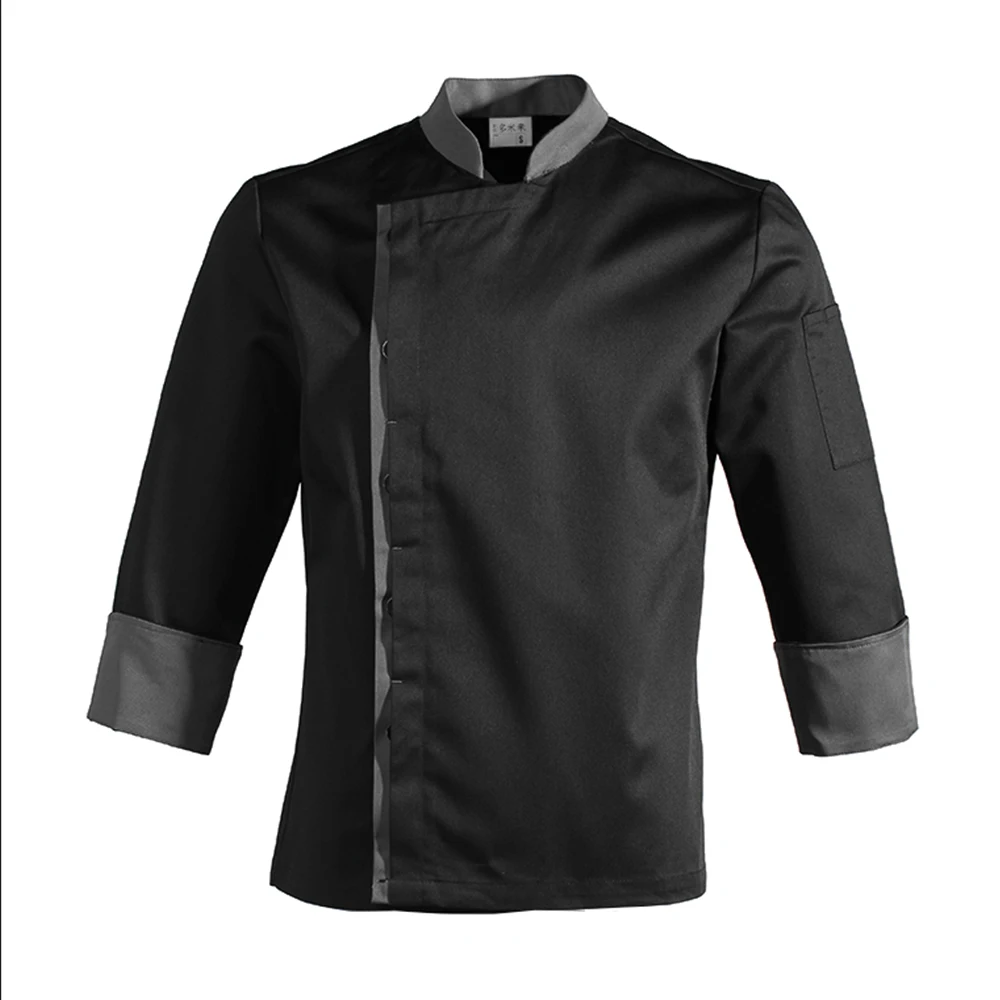 

Restaurant shirt chef long sleeves uniform waitress hotel uniform canteen cake bakers kitchen ladies Unisex chef jacket overalls