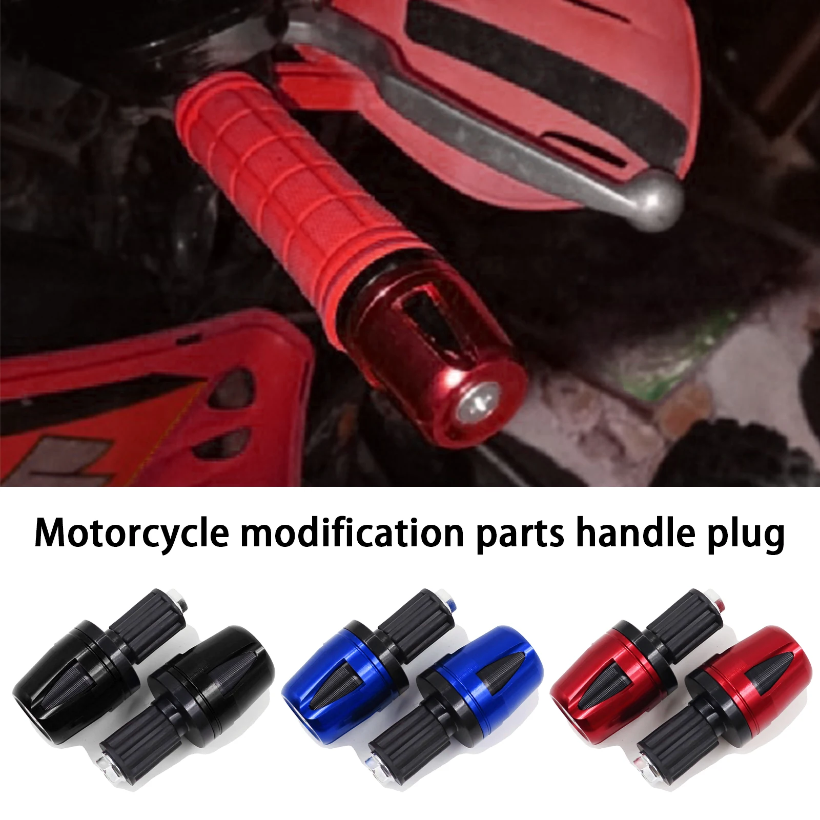 

2pcs Universal 7/8" 22mm Motorcycle Handlebar Counterweight Plug Slider For Honda Ducati Yamaha Kawasaki Handle Bar Ends Grips