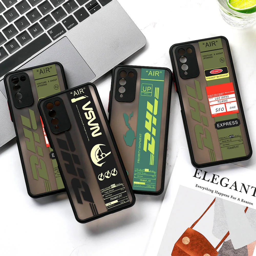 Honor 50 Case For Huawei P30 Lite P40 Pro P50 Case Shockproof Label Funda Honor 50 60 70 30 20S 30S 8X 9A 9X 10X Lite Back Cover