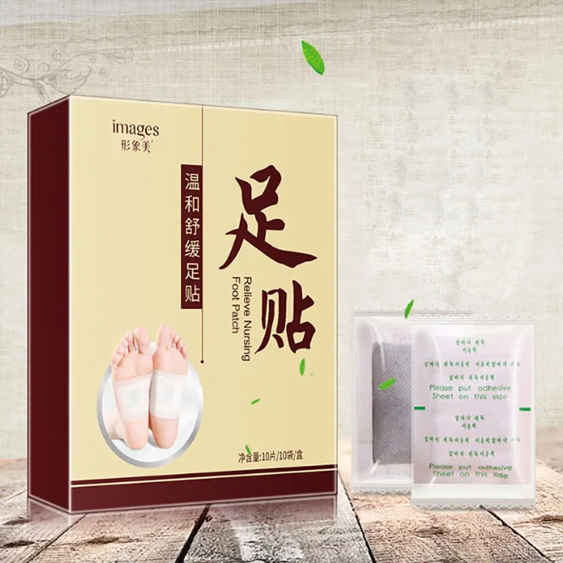 10 шт. Пластыри для детоксикации ног бамбуковые накладки пластыри с адгезивным