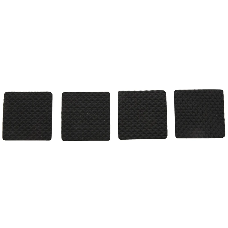 4 Pcs Square Shaped Black Nonslip Foam Adhesive Pad Mat for Furniture | Дом и сад