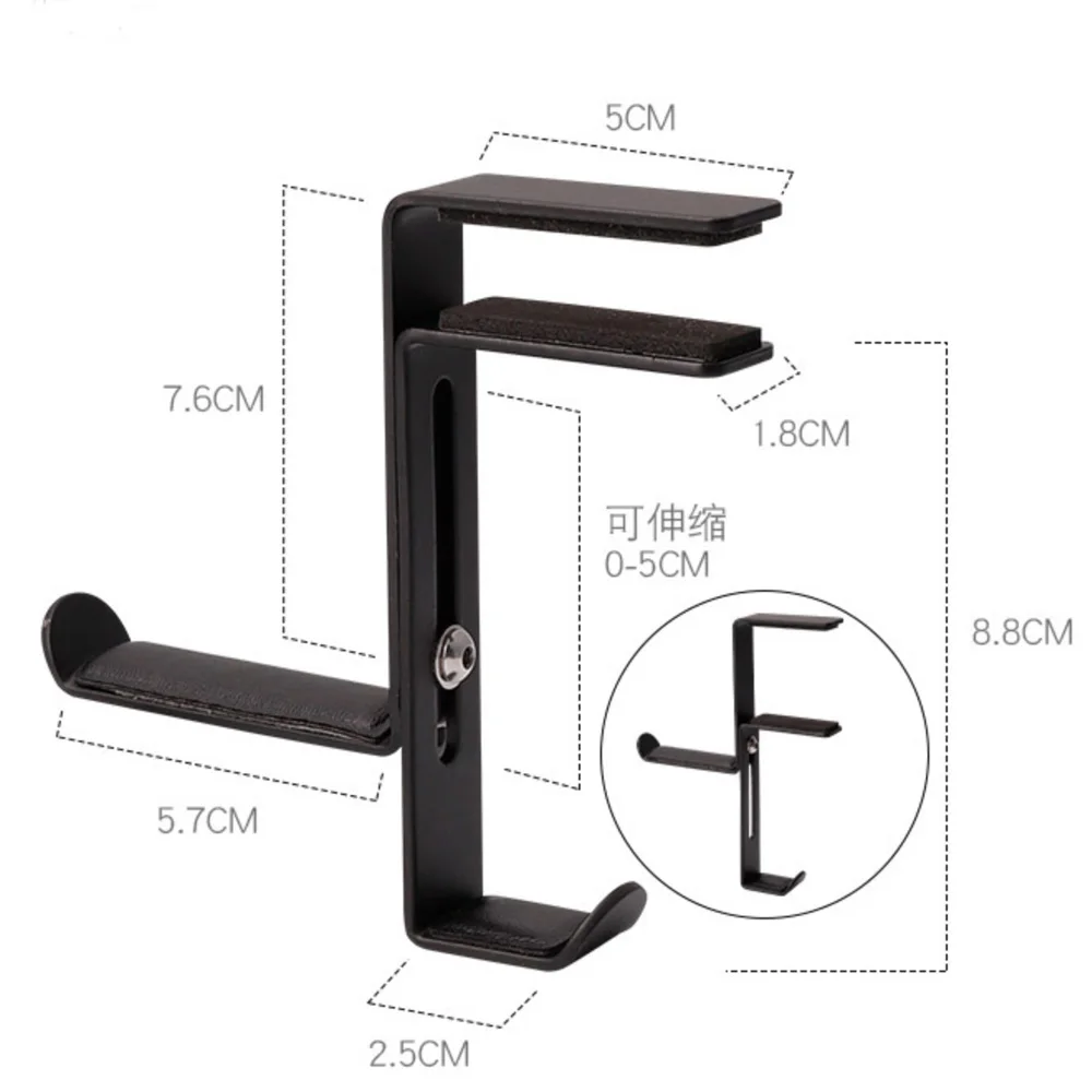 

Desk Mount Universal Office Hanger Gaming Headphone Stand Bracket Display Rack Headset Holder Space Saving Table Clamp