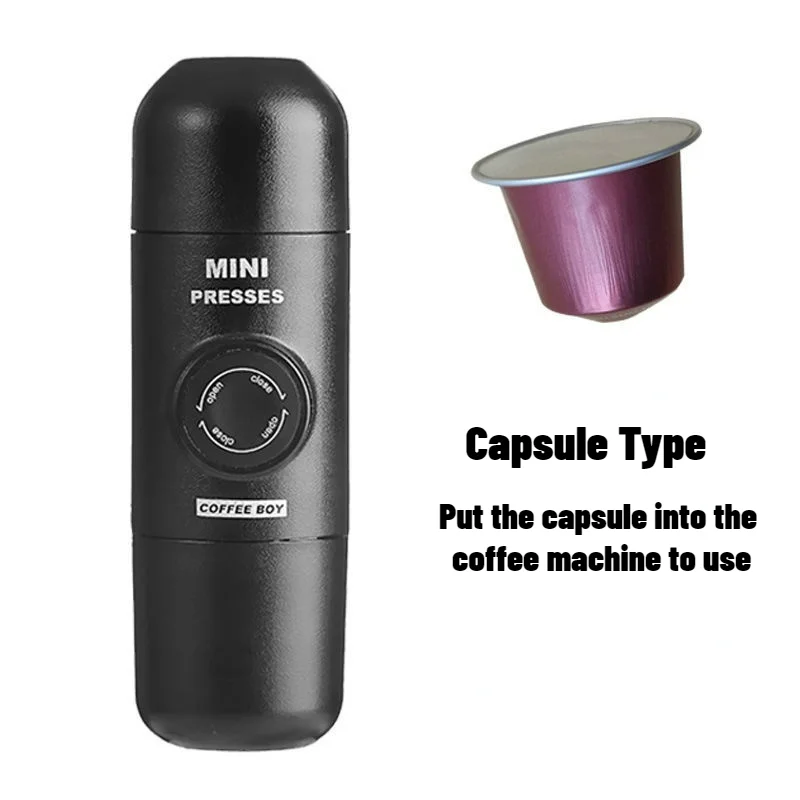 M&aacute;quina de caf&eacute; port&aacute;til con c&aacute;psula, molinillo de Espresso a presi&oacute;n Manual para exteriores, taza de caf&eacute; Manual para el hogar, Mini filtros de caf&eacute;-4