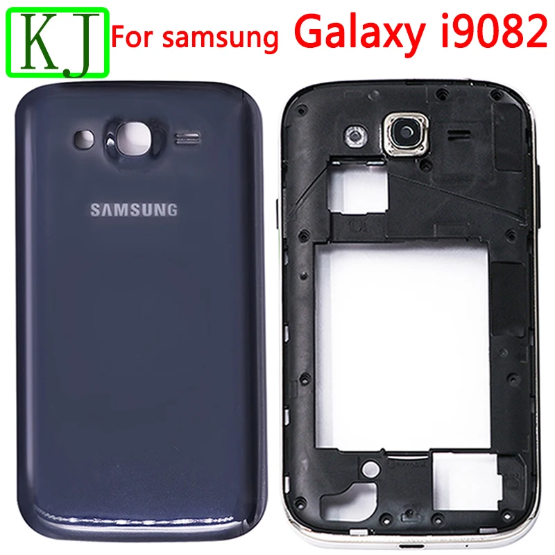 Полный корпус для samsung Galaxy Grand i9080 i9082 I9060 i9060i средняя рамка задняя дверь крышка батареи корпус