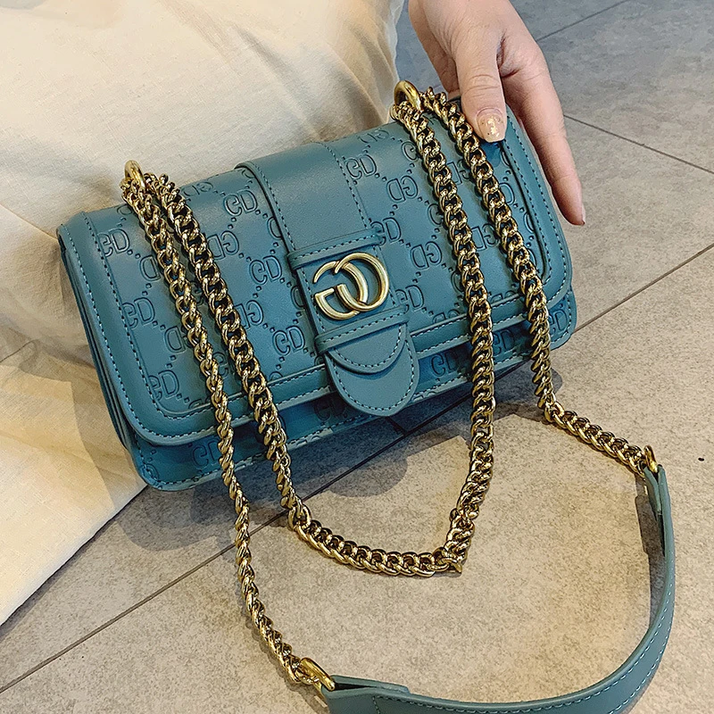 

Shoulder Messenger Bag Net Celebrity Trend Women's Shoulder Bag Fashion Lock Chain Bag Car Stitching Casual Women's Bag