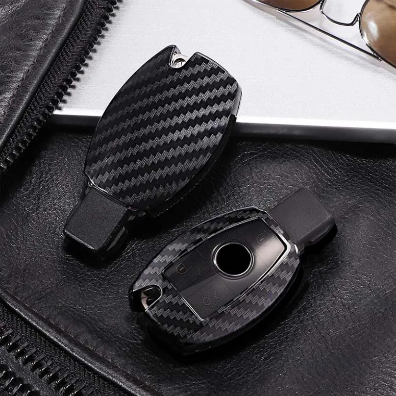 Чехол для ключей из поликарбоната и ТПУ чехол углеродного волокна Benz Mercedes A B R G Class