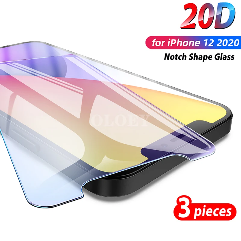 

Комплект из 3 предметов, чехол для телефона из закаленного стекла для iphone 12 Pro Max 12 мини защитная оболочка аксессуары Защитная пленка для iphone12...