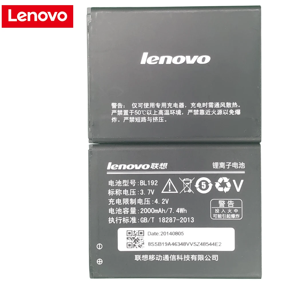 

Original Lenovo Phone Battery 3.7V 2000mAh BL192 For Lenovo A328 A328T A526 A750 A529 A560 A680 A590 A300 A388T A505E Battery