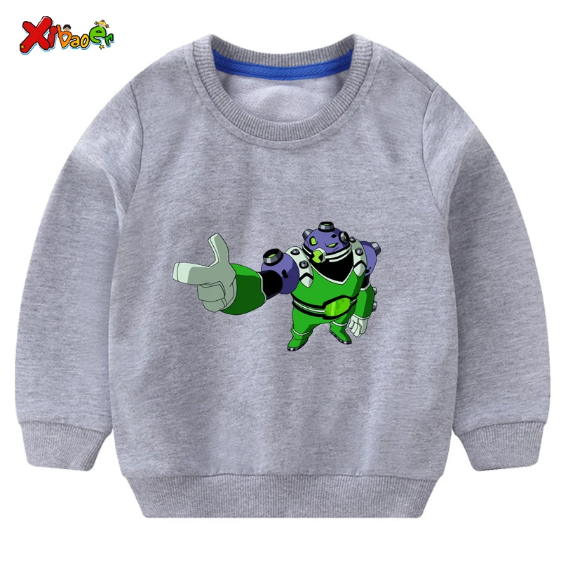 Толстовки для маленьких мальчиков Ben10; худи для маленьких мальчиков; хлопковые детские толстовки с капюшоном; детская одежда; толстовки с длинными рукавами; спортивная одежда для малышей - Цвет: sweatshirt gray